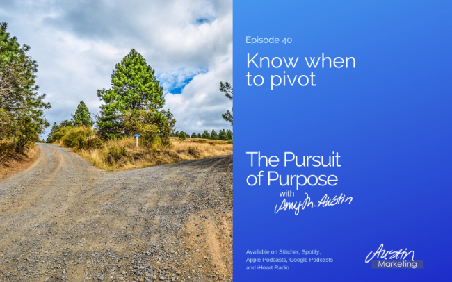 Know when to pivot